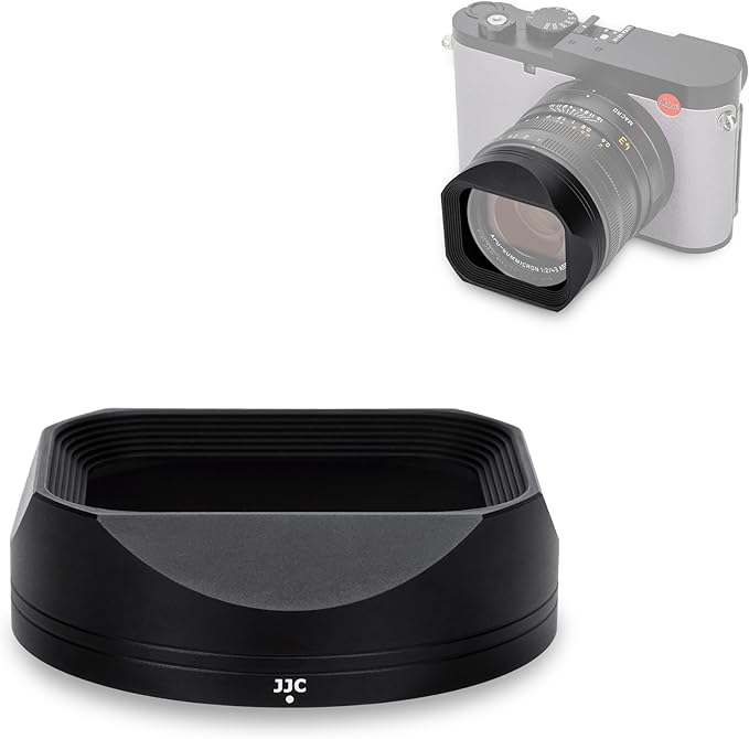 JJC Metal Lens Hood for Leica Q3 43/ Q3/ Q2 Cameras, Compatible with 49mm Lens Filter & Original Lens Cap, No Vignetting
