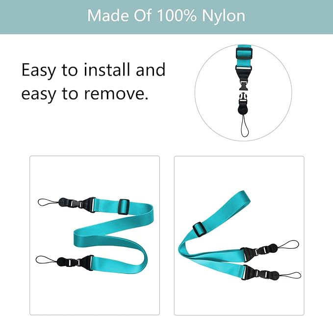 Adjustable Shoulder Strap:Comfortable iPad Strap Nylon Neck Lanyard for iPad/Samsung Tablet Case,Camera Binocular Crossbody Laptop Luggage Bag(Sky Blue)