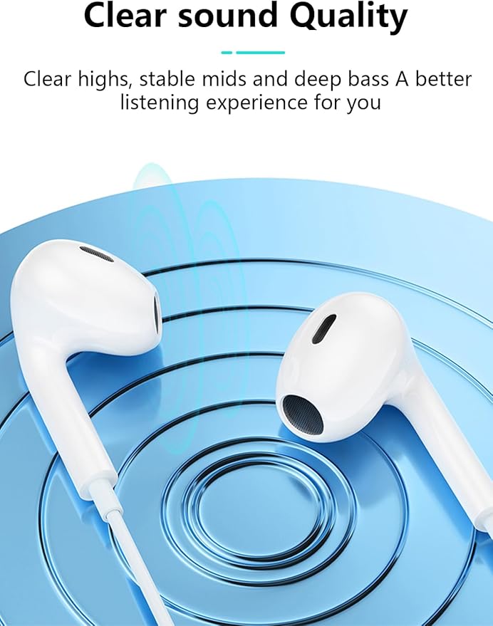 2 Packs USB C Headphones,Earphones Wired Earbuds Noise Canceling in-Ear Headset with Microphone Compatible with iPhone 17/16/15 Pro Max/Plus/iPad Pro/Samsung Galaxy/S23/S22/S21/S20/Note 10/20