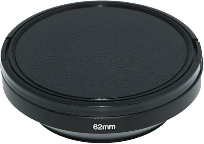 SIOTI 62mm Lens Hood, Oxidation Matte Anti Reflective Treatment, Aluminum Alloy, with 1 * 77mm Lens Cap, Compatible with Sony/Canon/Nikon/Fuji etc >16mm Camera Lens