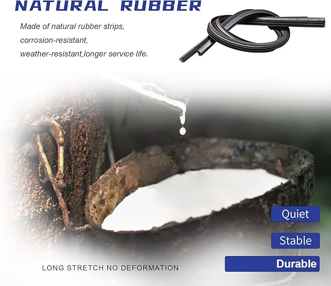 OEM QUALITY 26" + 16" Premium All-Seasons Durable Stable And Quiet White Windshield Wiper Blades (Set of 2)