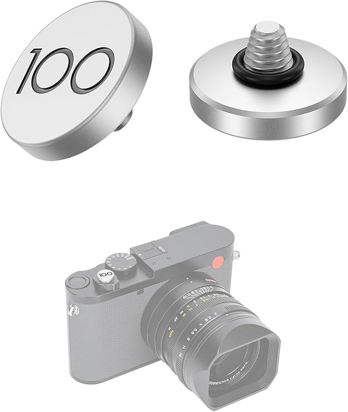 JJC Camera Shutter Button for Leica Q3 Q3 43 Q2 Q Q-P Digital Cameras, Soft Shutter Release Button with '100' Imprint for Leica's 100 Anniversary, Comfortable & Precise Pressing