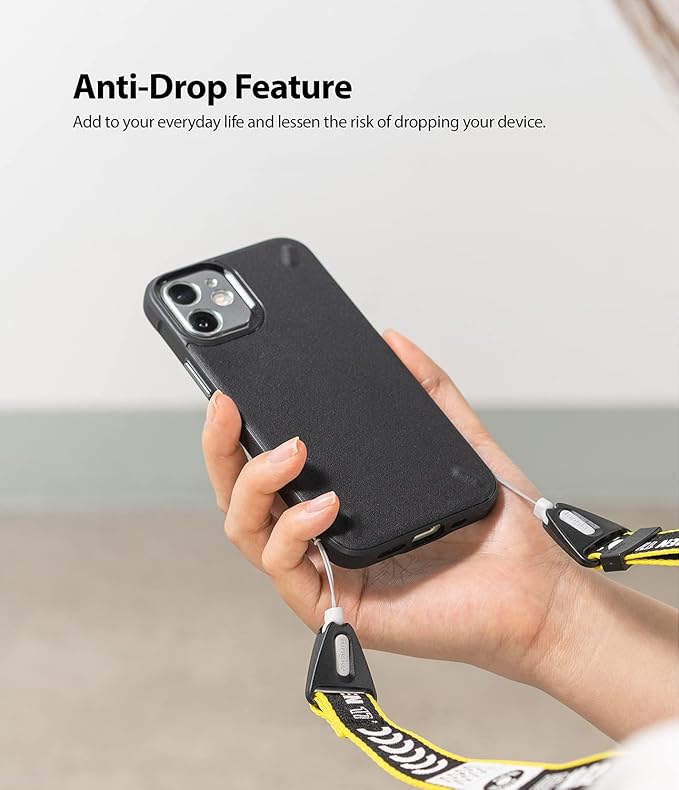 Ringke Shoulder Strap for Camera and Phone Strap, Designed for iPhone 17 Case, Adjustable Sturdy Universal Crossbody Lanyard - Ticket Band Black