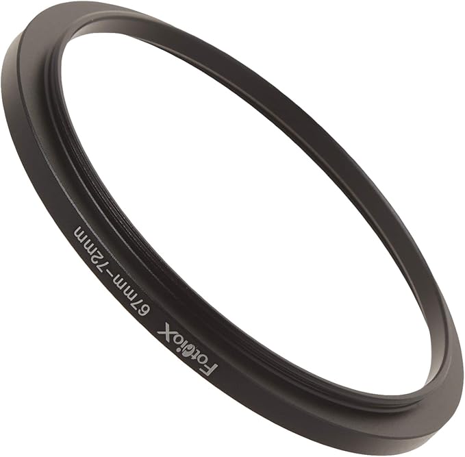 Fotodiox Metal Step Up Ring, Anodized Black Metal 67mm-72mm, 67-72 mm