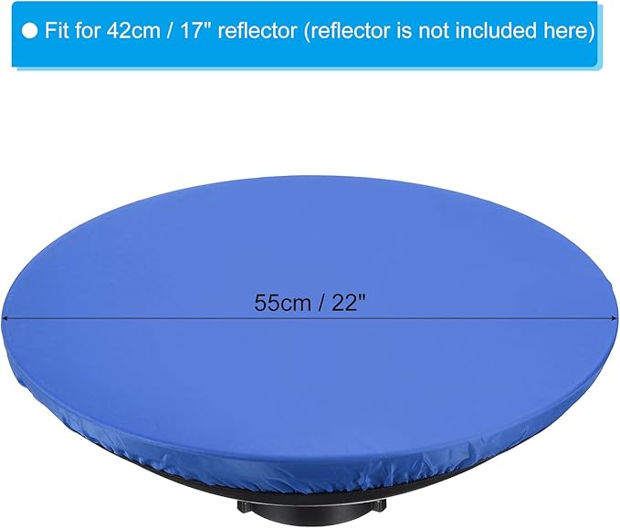 PATIKIL 22" 55cm Soft Diffuser Lamp Cover, Cloth Diffuser Strobe Reflector Lamp Sock for Flashing Light Dish Photography Studio, Blue