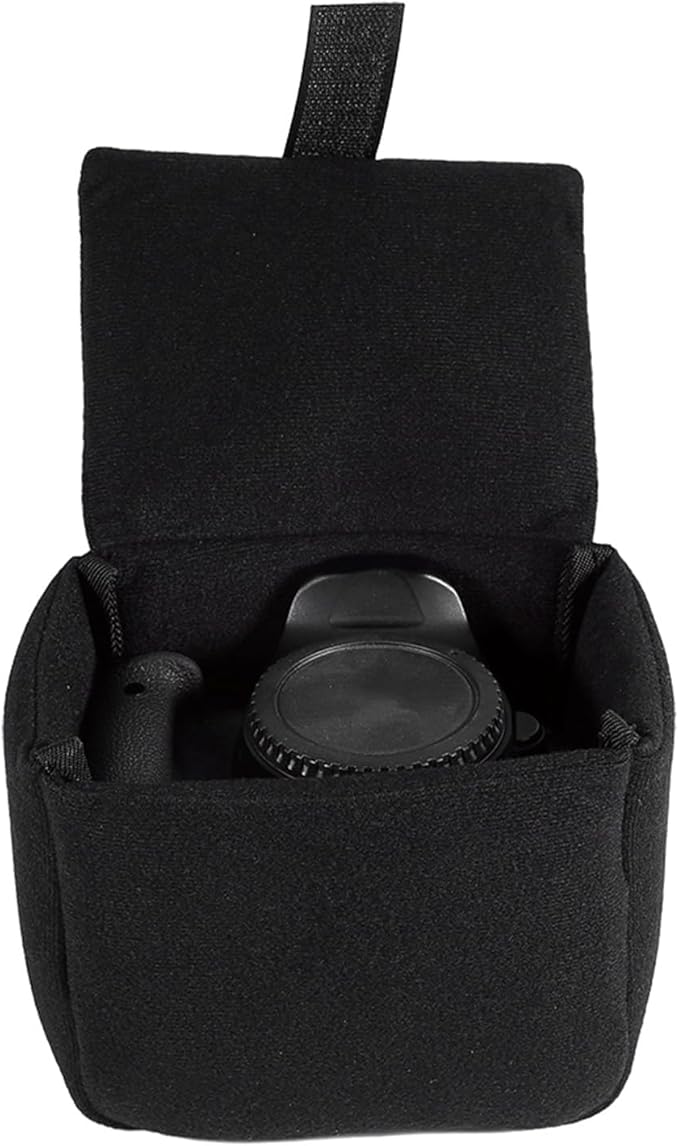 DLSR Camera Bag, Small Mirrorless Camera Insert DLSR Camera Bag Insert Padded Shockproof Foldable Camera Case Bag Organizer Accessory for Photographing Padded Camera Pouch Camera Insert Bag (Black)