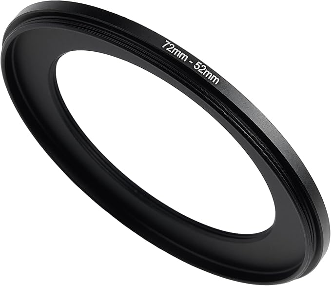 77mm to 52mm Step Down Ring Filter Adapter Applicable to All Brands of UV ND CPL Filter (77mm-52mm)