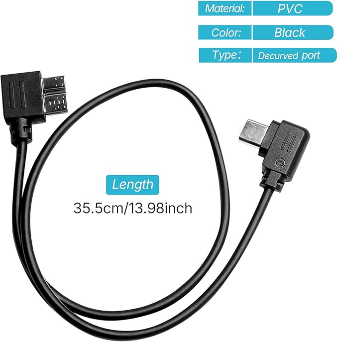Camera Shutter Release Cable USB 3.0 to Type-C USB for ZHIYUN Crane 3 LAB Stabilizer,for Nikon Z6 Z7 for EOSR EOSRP R5 R6 for Panasonic GH5 GH5S Camera RSS Curved Control Cable 35.5CM