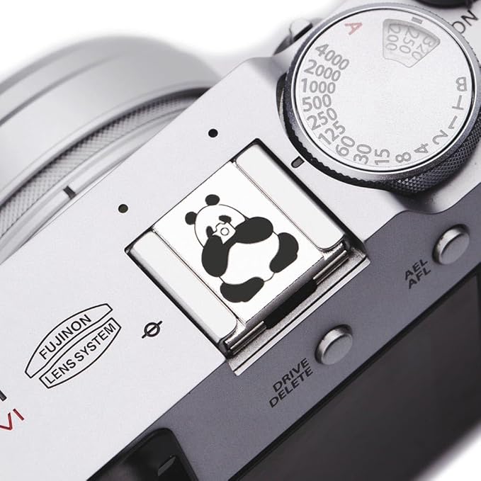 Camera Metal Hot Shoe Cover Protector Cap Cute Button Compatible for Fujifilm X100VI X100V X-M5 X-T4 X-T3 for Nikon ZF Z5 Z6 Z6II (Aluminum Alloy-Set)