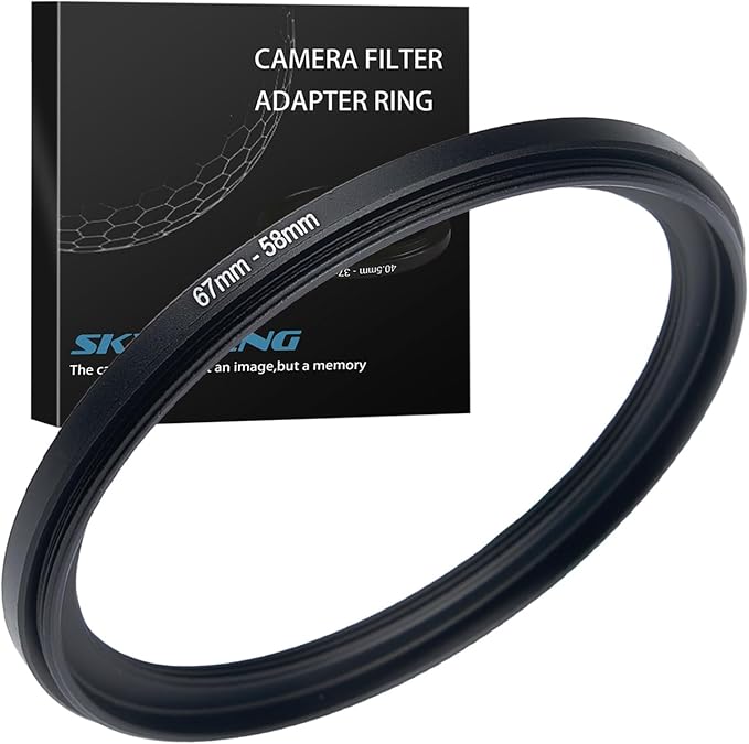 67mm to 58mm Step Down Ring Filter Adapter Metal Ring Step Down Rings Adapter Filter Compatible with All 58mm UV,CPL,ND,Lens Hood,Threaded Lens ect (67mm to 58mm)