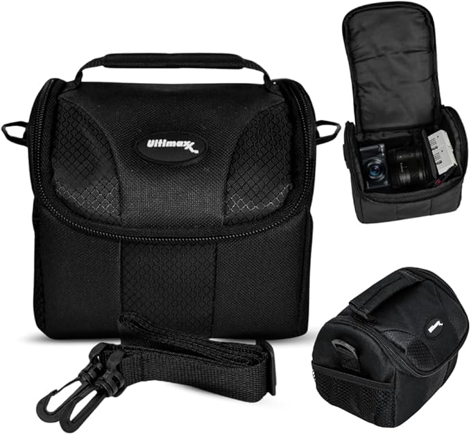 Ultimaxx Small Carrying Case/Gadget Bag for Sony, Nikon, Canon, Olympus, Fuji, Pentax, Panasonic, Samsung,Leica, Kodak & Many More Cameras & Camcorders