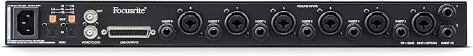 Focusrite Clarett+ OctoPre Pro­fessional Quality 8-in/8-out ADAT Mic Preamp for Music Production, with High Dynamic Range, Ultra-low Noise, and All-analogue Air