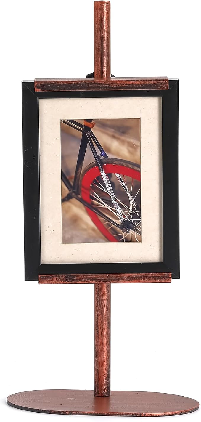 Picture Easels for Display, Adjustable Tabletop Easel for Picture Frames up to 17.5", Metal Art Display Stand for Painting Signs Photos, Antique Easel Stands with Base for Home Office Galleries