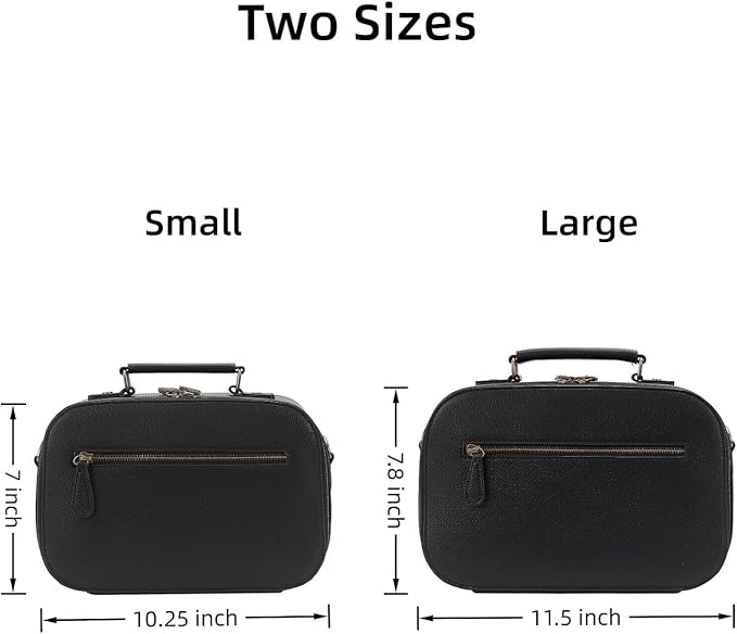 Camera Sling Bag, Waterproof PU Leather Crossbody Camere Bag for Photographers, Small Shockproof Case with Removable Dividers for DSLR/SLR/Mirrorless, 4L Black