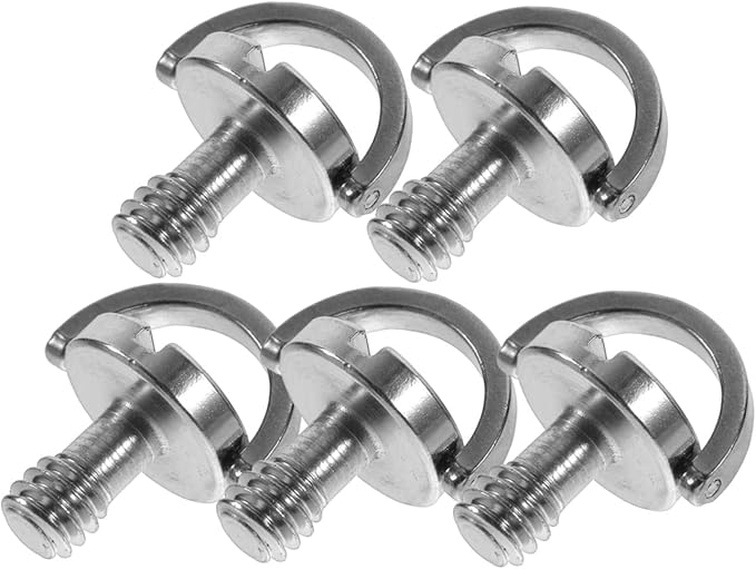 Gadpiparty 5pcs Camera Mounting Screws d Ring Screw for Tripod Mount Quick Release Plate Replacement for Camera Mount