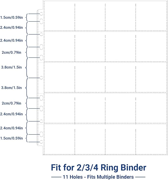 ENPOINT 600 Pockets Acid Free Coin Sleeves, Non Stick and Non Glare, Fit for Coin Flips 2x2 inch, 3 Ring Binder Sleeves Clear Plastic Stamp Collecting Supplies, 30 Pack