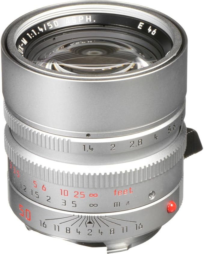 Leica Summilux-M 50mm f/1.4 ASPH. Lens (Silver) (11892) + 64GB Memory Card + Padded Lens Case + Filter Kit + Backpack + Full Size Monopod + Cleaning Set + Cap Keeper + Hand Strap