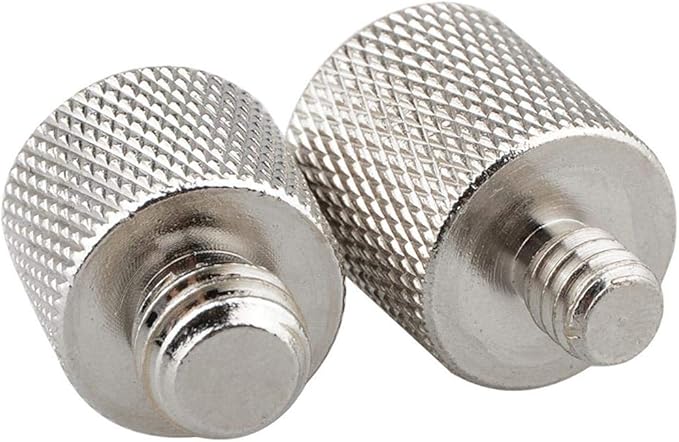 CAMVATE 1/4" Female to 3/8" Male & 3/8"-16 Female to 1/4"-20 Male Screw Adapter for Tripod and Camera and Qr Plate/Adapter Brass - 0910