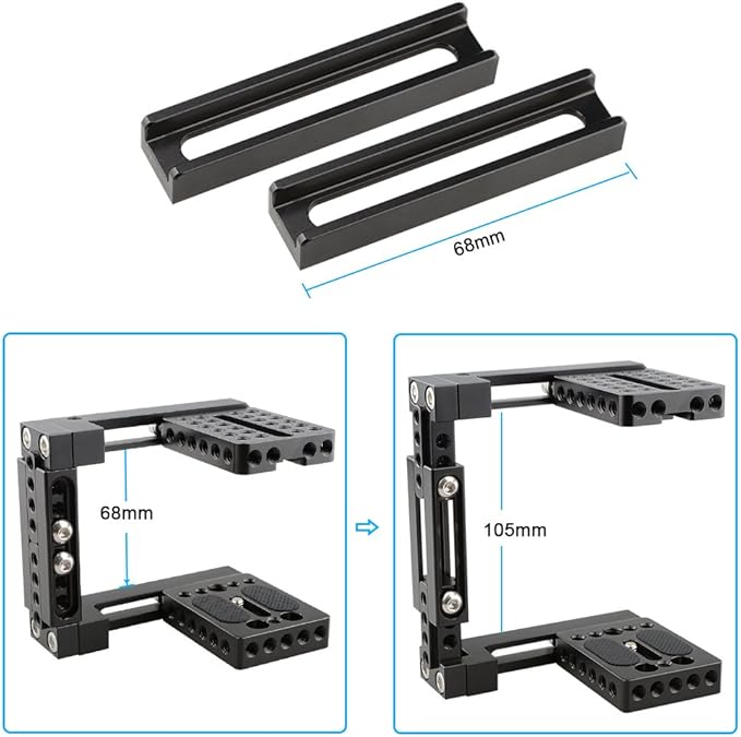 CAMVATE Adjustable Camera Cage Fit for Right Handle and Left Handle Camera(Basic) - 1722