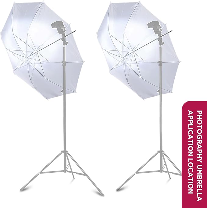 [2 Pack] 33"/84cm White Translucent Soft Umbrella Kit,Photography Umbrella Lighting Kit for Studio/Outdoor Photo and Video Lighting Accessories (2 * 33" White)…