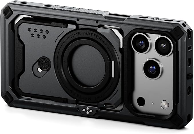 Tilta Khronos Case Compatible with iPhone 17 Pro - Space Gray | Snap in Design | Locking Clamp for Secure Mounting | Passthrough Power | Works with Focus Handles, Cooling Modules, Filters