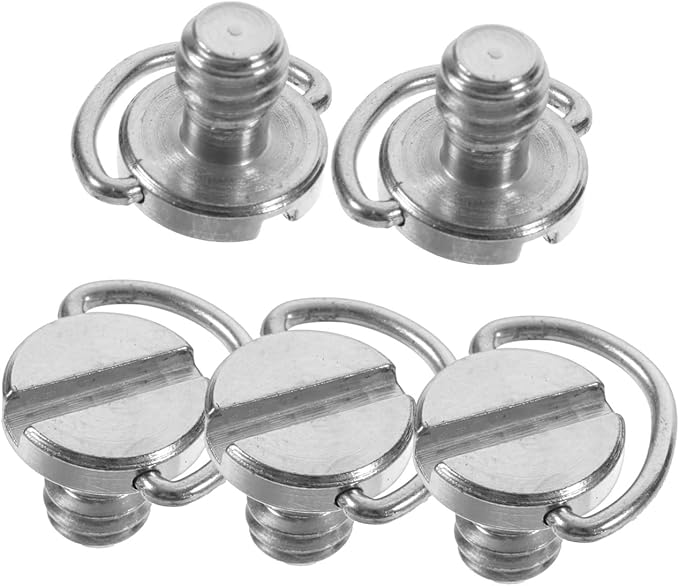 Generic D Ring Camera Mount Screws 1/4 Inch Tripod Adapter Screws for Camera Base