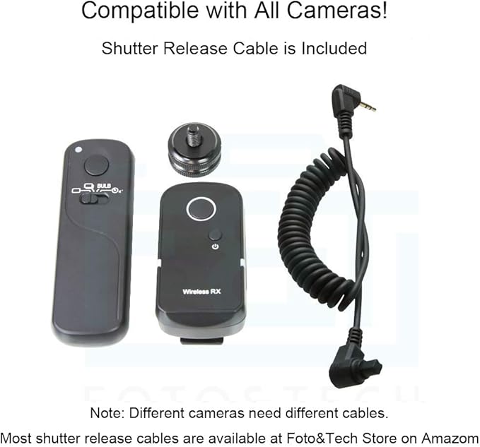 Foto&Tech 360 Any Angle 100m Wireless Remote Control Shutter Release (Compatible with EOS R5 Mark II R5 6D Mark II, R6 Mark II, 5D Mark IV III II, 5DS, 1DX Mark II, 1DS Mark II III)