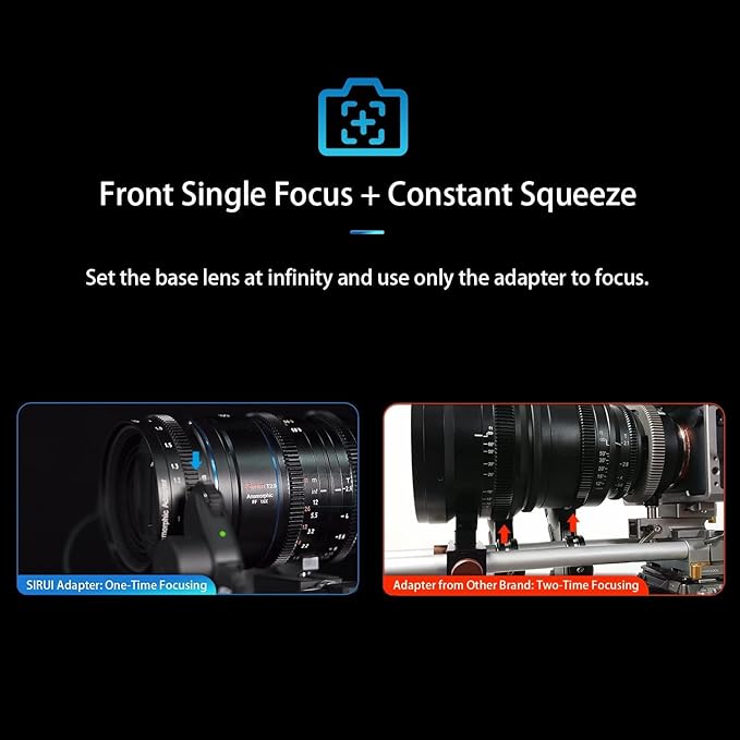 SIRUI T2.9 1.25X Anamorphic Adapter with 82mm Rear Thread only for SIRUI Venus Series Lenses