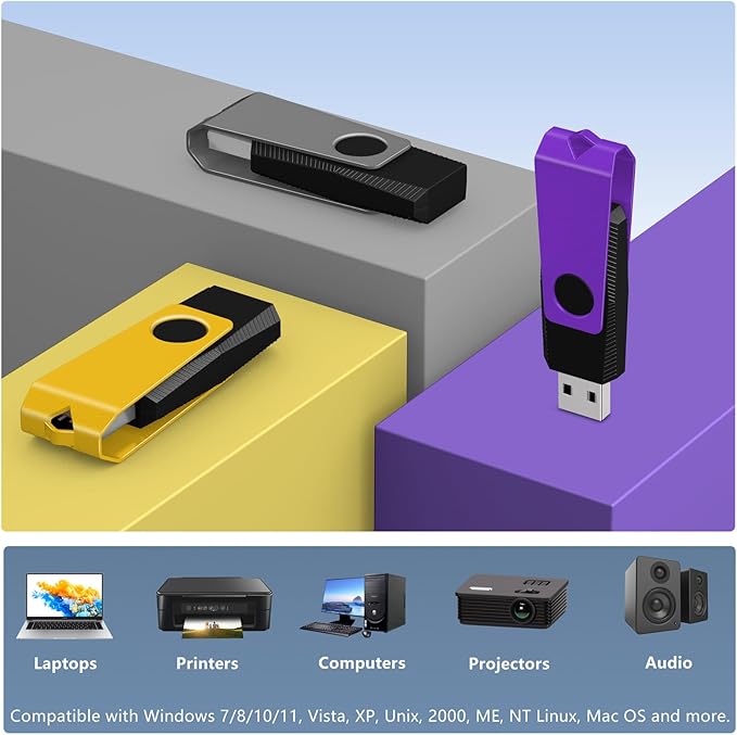 USB Flash Drives 10 Pack 16GB Flash Drive - AGECASH A USB 2.0 Thumb Drive Jump Zip Drive Flashdrive, USB Memory Stick Pendrive for Data Storage & Transfer with 10PCS Lanyard (Multi-Colored 16GB)