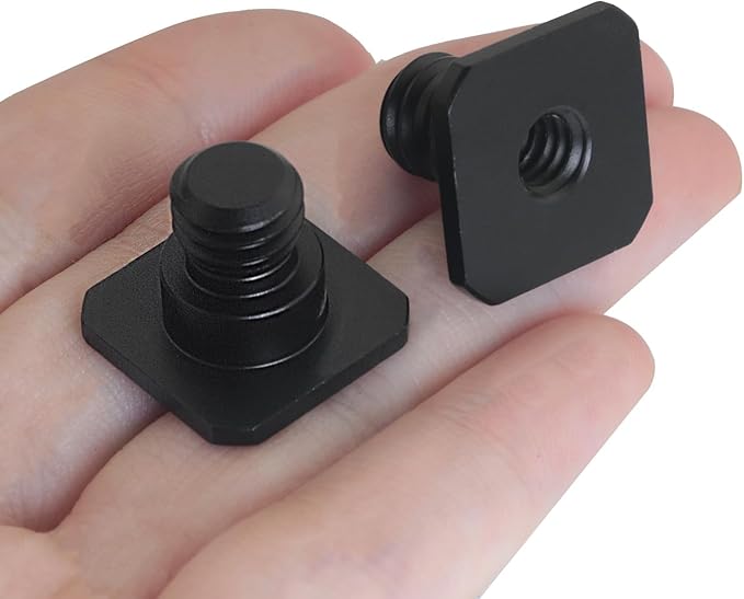 2PCS Metal SLR Hot Shoe Mount 1/4 Female to 3/8 Male Aluminium Alloy Small Head Adapter Screw Accessory for Camera Hot Shoe