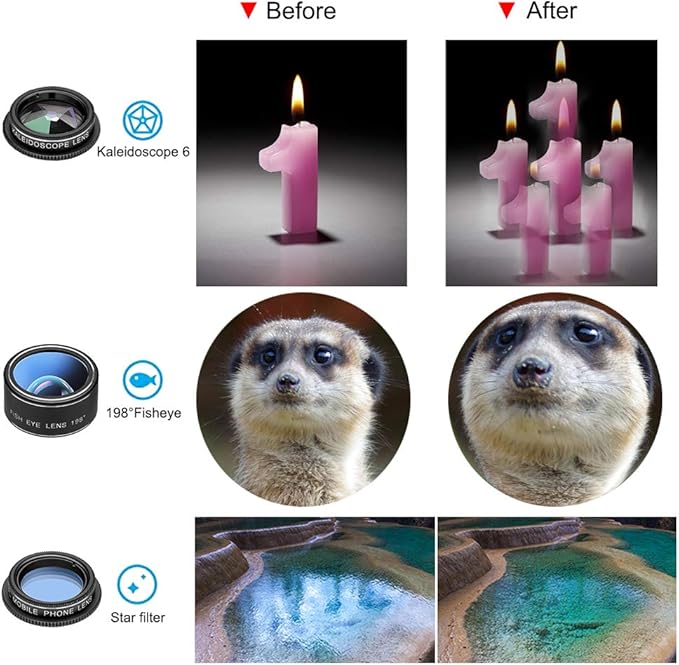 SEVENKA Cell Phone Camera Lens Kit, 18X Telephoto Lens with Remote Shutter, Tripod, Fisheye, Macro and Wide Angle Lens for iPhone 11 Pro Max X XS Max XR/8/7/6/6s Samsung Android Smartphone Black