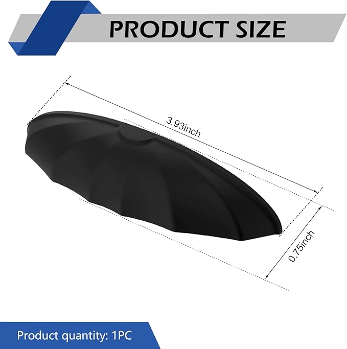 Hugwits Car Rearview Camera Anti-Rain Cover, 0.7" x 3.9" Silicone Reversing Camera Rain Eyebrow Cover, Self-Adhesive Dashcam Protective Covers, Universal for Most Cars (Black)