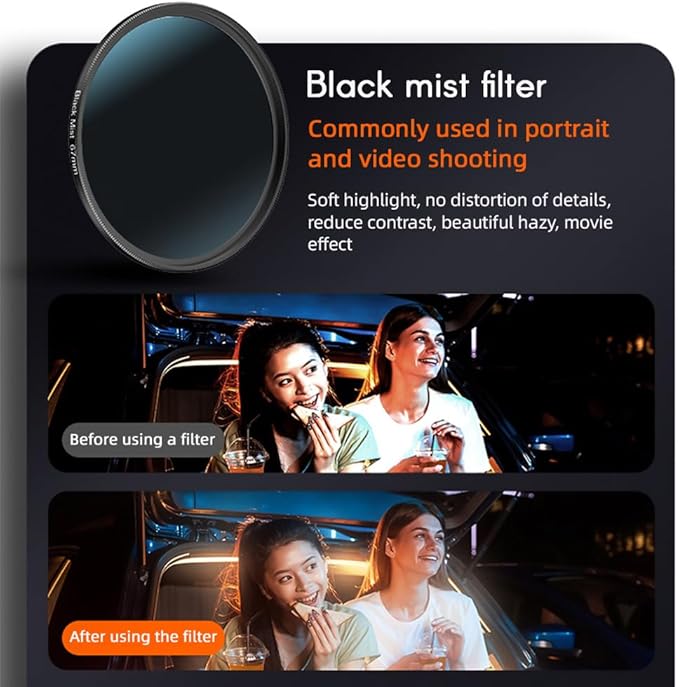 Andoer 67mm Phone Lens Filter Kit Including CPL Filter + Astral Filter + Black Mist Filter + 67mm Magnetic Adapter Ring + Phone Case Replacement for iPhone 15 Pro