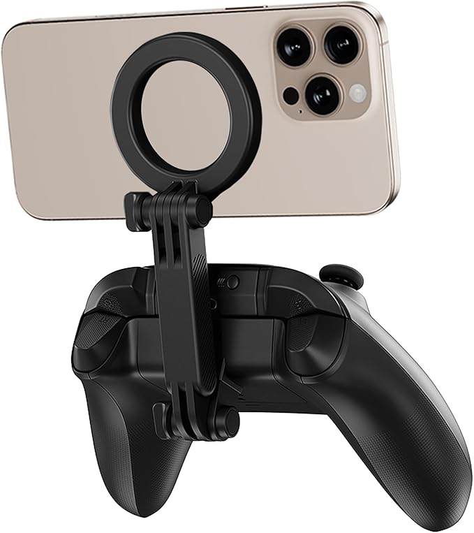 KIWIFOTOS Magnetic Phone Mount for Xbox Wireless Gaming Controller (2025) Phone Stand Holder for iPhone 17 16 15 14 Samsung Pixel Smartphone