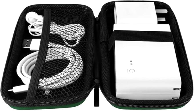 iMangoo Travel Essentials Electronics Organizer Charger Case Portable Dual Zipper Shockproof Pouch Tech Purse Cord Cable Pouches Power Bank Storage Accessories Bag for Women Men,6.5x3.2x1 Green