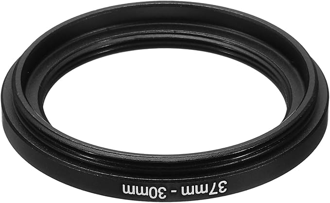 PATIKIL 37mm-30mm Metal Step Down Ring, Camera Lens Filter Adapter Ring Aluminum Filter Adapter Ring for Camera Lenses Hood, Black