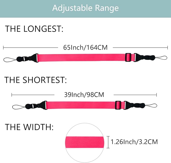 Adjustable Shoulder Strap:Comfortable iPad Strap Nylon Neck Lanyard for iPad/Samsung Tablet Case,Camera Binocular Crossbody Laptop Luggage Bag(Pink)