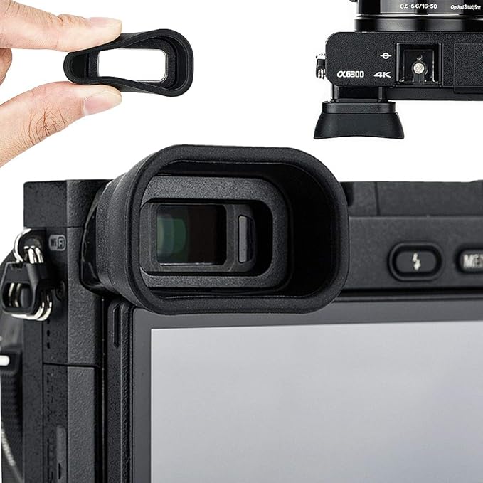 Kiorafoto Soft Silicon Camera Viewfinder Eyecup Eyepiece Eyeshade for Sony A6000 A6100 A6300 Eye Cup Protector Replaces Sony FDA-EP10