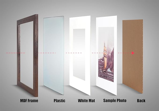 kennethan 11x14 Picture Frame Dark Brown 1 Pcs in 1 set Wooden Frame can Display 8x10 Picture with Mat or 11x14 Without Mat on the Wall for home decoration，holiday gift