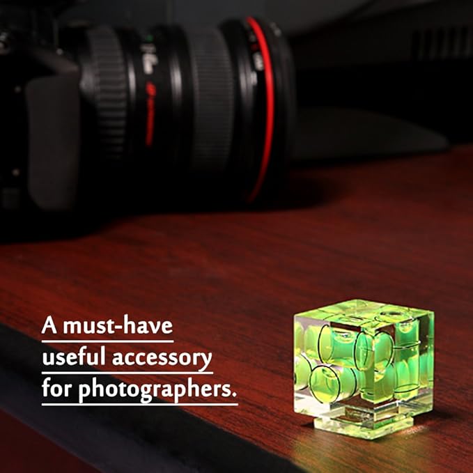 SENHAI Triple 3 Axis Hot Shoe Bubble Spirit Level Compatible Compatible for Canon Nikon Pentax DSLR Camera (2 Pack)