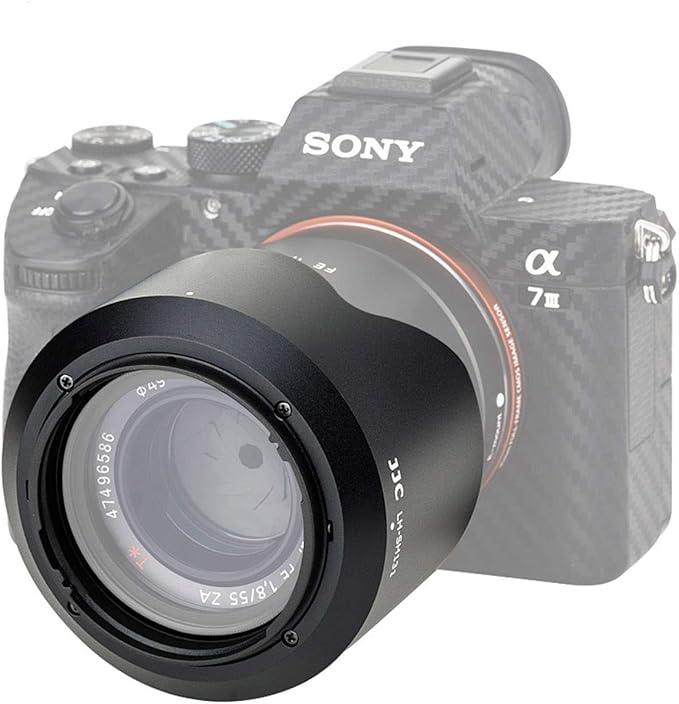 JJC LH-SH131 Metal Petal Lens Hood for Sony Sonnar T* FE 55mm f1.8 ZA Lens/T* E 24mm f/1.8 ZA Lens, Sony Sonnar 55mm 1.8 Lens Hood, Sonnar 24mm 1.8 ZA Lens Hood, Replaces Sony ALC-SH131 Lens Hood