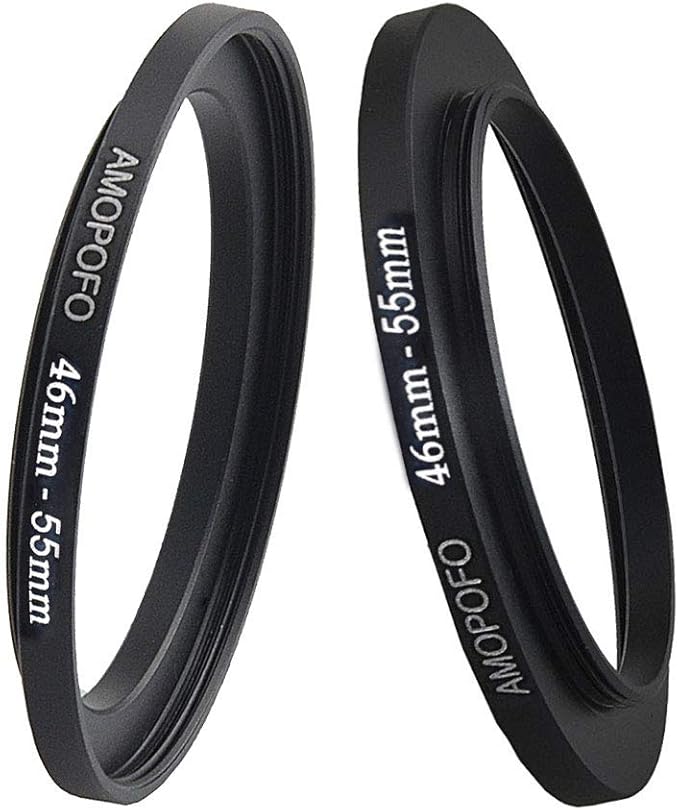46mm Lens to 55mm Camera Filter Ring Compatible with for All Brands 46mm Lens and 55mm UV,ND,CPL Camera Filter Accessories