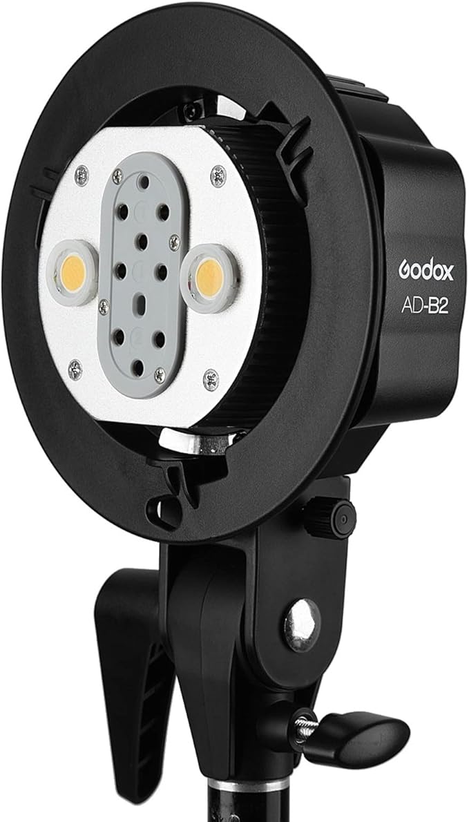 Godox AD-B2 Flash Bracket for AD200 Pro AD200Pro II Dual Power Twin Head Bowens Mount to Install 2 Godox AD200 AD200Pro Pocket Flashes or Flashpoint eVOLV 200 Speedlight to Achieve 400W Power Output