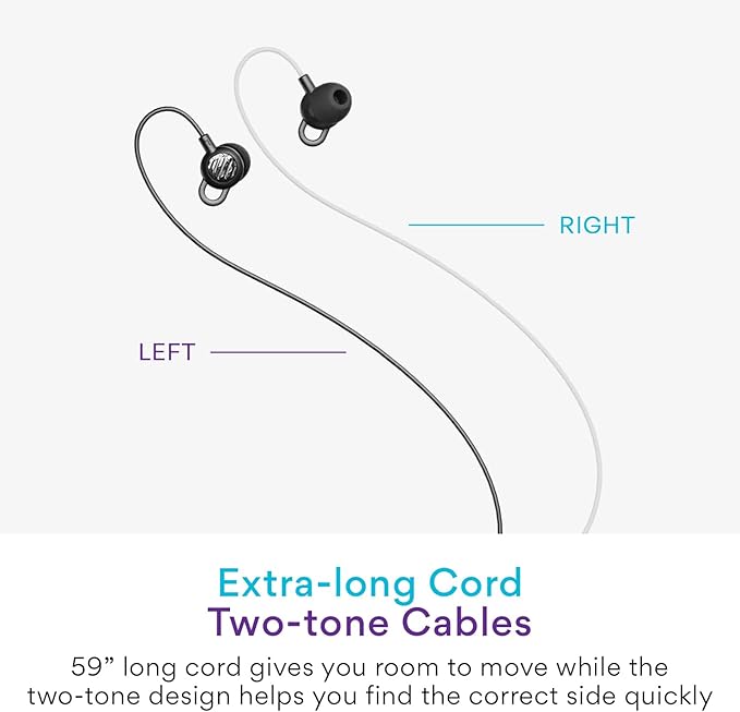 MEE audio SleepTones USB-C Wired Sleep Earbuds for Side Sleepers with Lightweight Low-Profile Silicone Earpieces, Noise Reduction Sleeping Headphones with Built-in Mic & Volume Controls (USB Type C)