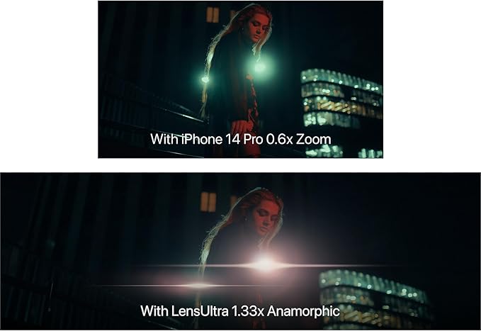 Shiftcam | LensUltra 1.33x Anamorphic Lens - 1.33x Magnification, 113° Angle - Transform Mobile Footage, Captivating Widescreen Ratio, Cinematic Lens Flare, Surreal Perspectives, Premium Design