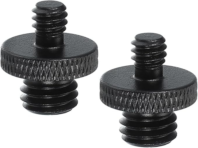 PATIKIL Tripod Screw Adapter 1/4" Male to M10 Male, 2 Pcs Tripod Nut Connectors Camera Mount Screw Camera Double Head Converter for Microphone Holder Magic Arms Accessories, 18 mm