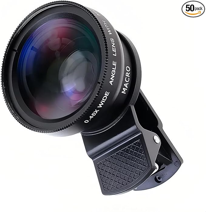 MESA'S LIVE 0.45x Ultra-Wide Angle + Macro 2-in-1 Lens Kit - 49mm UV Professional Camera Lens for Smartphones (iPhone/Android) & DSLR Cameras