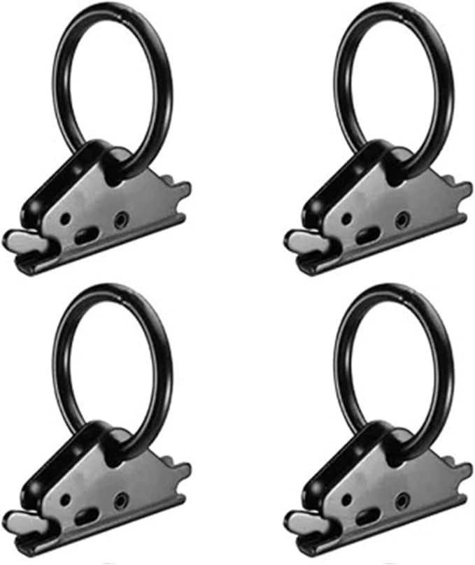 Cargo Steel E-Ring Tie Down Hooks 4/8PCS E Track Anchors O-Rings - Tie Down (Trailers/Trucks Goods) for E-Track Rail/Single System(8pcs)