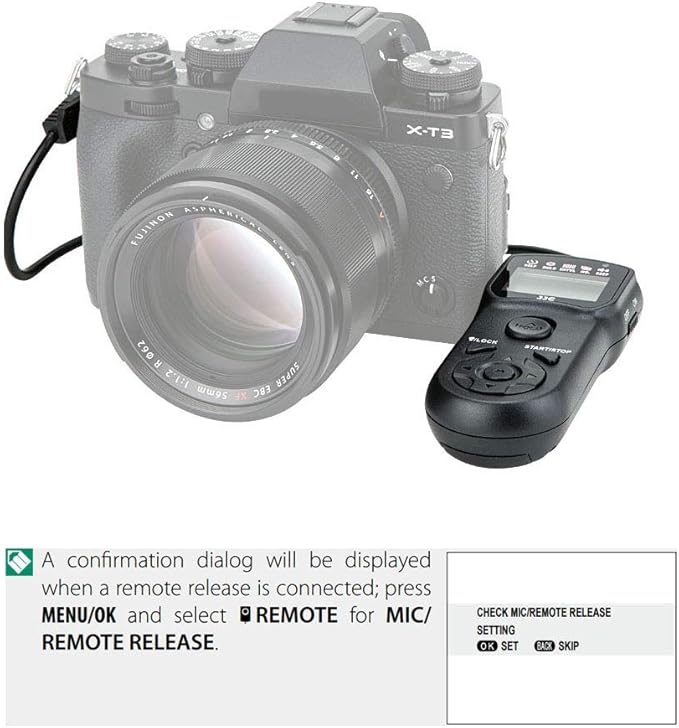 JJC Intervalometer Timer Remote Shutter Release Time Laspe for Fuji Fujifilm X-T30 III II X-T20 X-T5 X-T4 X-T3 X100VI X100V X100F X100T X-H2 X-H2S GFX100SII GFX100 GFX 50R 50S X-PRO3 X-T100 & More