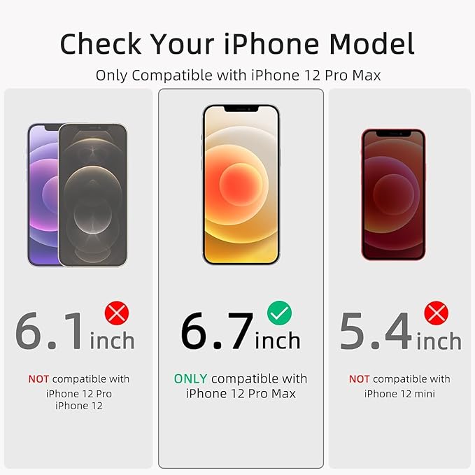 ruwa Privacy Screen Protector for iPhone 12 Pro Max [6.7 Inch][2-Pack] Anti-peep Tempered Glass Film with Easy Installation Alignment Frame, 9H Hardness, Scratch Resistant, Case Friendly